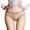 Sexy Women Sheer See Through Shiny Open Crotch Thong Plus Size Breathable Underwear Briefs Unisex Any Cut Elastic Tight T-Back