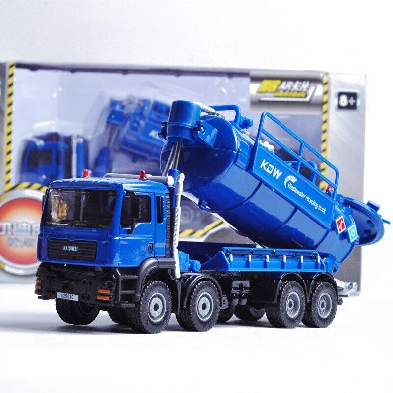 

Наборы моделей автомобилей в масштабе 1/50, модель инженерного автомобиля из сплава, грузовик собирает резервуар для воды 1/50-Size:17.5*7*4.5cm зелёный