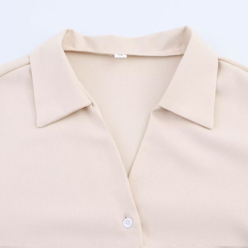 Kaslead New Women clothes Western Style Fashion Simple and Versatile Coconut Tree Embroidery Shirts