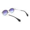 Vivienne Westwood Oval Sunglasses With Hollow Logo Design Unisex sunglasses Gold VW7022-1-867