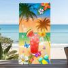 Cool Flamingo with Sunglasses Print Beach Towel Tropical Cocktail Palm Tree Pattern Quick Dry Sand-Free Absorbent Beach Blanket