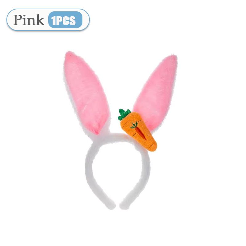 

1-20PCS Easter Decoration 2025 Plush Rabbit Ear Hair Hoop Bunny Ears Headband Theme Party Performance Headdress Easter Cosplay
