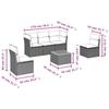 VidaXL Garden Lounge Set with Cushions 6 Pcs, Patio Sofas, Patio Furniture Set, Outdoor Furniture, Black 3255874