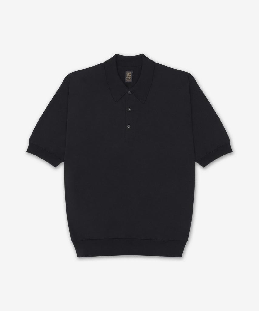 Batoneo Caribbean Sea Island Short Sleeve Polo Shirt - Black / Bn26Sm064Black