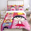 Chibi Maruko Chan Adventures Print 3Pcs Bedding Setduvet Cover With 2 Bedropillowcase Home Birthday Gift