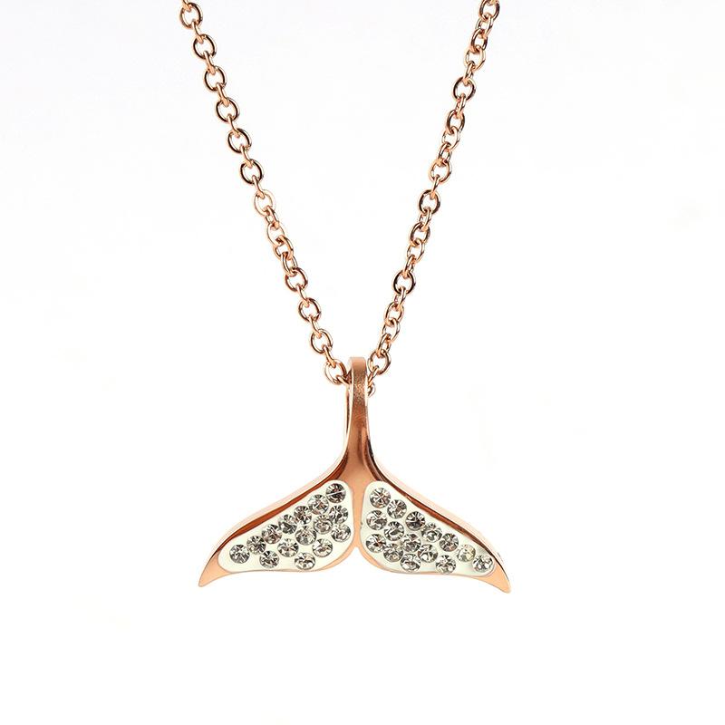 Titanium Steel Rose Gold Collarbone Necklace