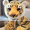 25-33cm Simulation Tiger Plush Toy Lifelike Sittting Tigers Plushies Stuffed Forest Animals Doll