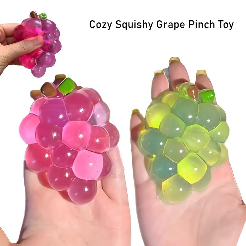 Squishy Fruit Grapes Fidget Toy Squeeze Stress Relief Hand Toy Anti-Anxiety Fruit Stretchy Slow Rising Toy Creative Sensory Toy