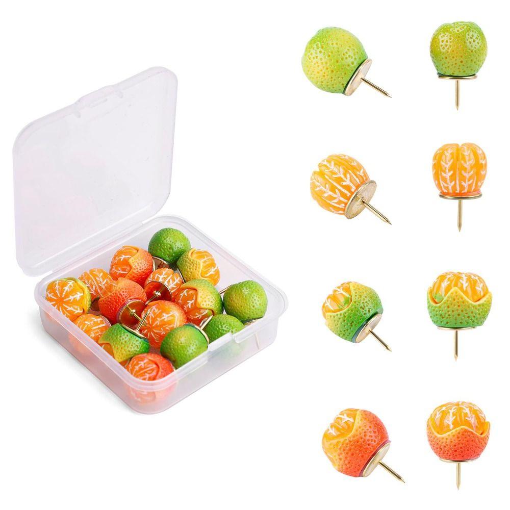 15Pcs Creative Simulated Fruit Push Pins 3D Thumb Tacks Decorative Studs Office School Supplies