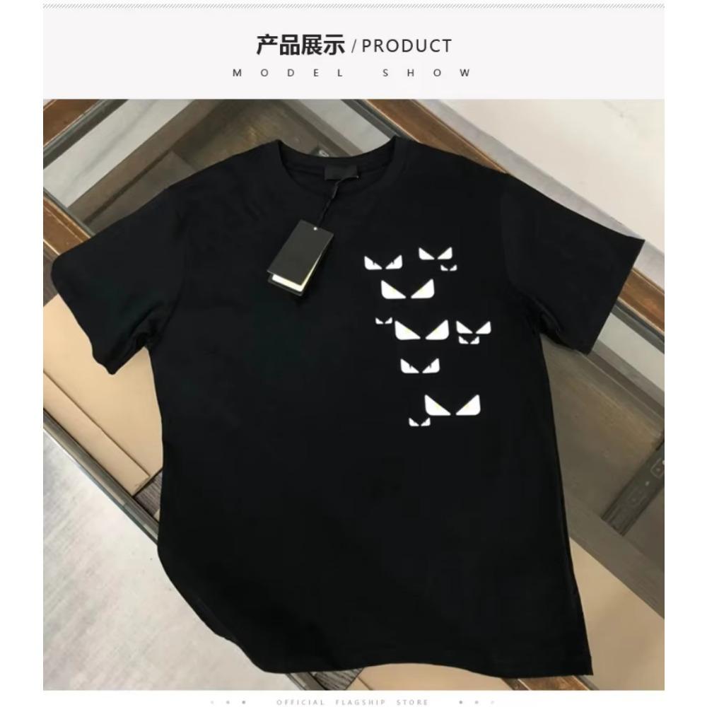 Letní móda Retro pánské oblečení těžké váhy Malé oči 100% bavlna Potištěný kulatý výstřih Vysoce kvalitní neformální tričko Fitness Street