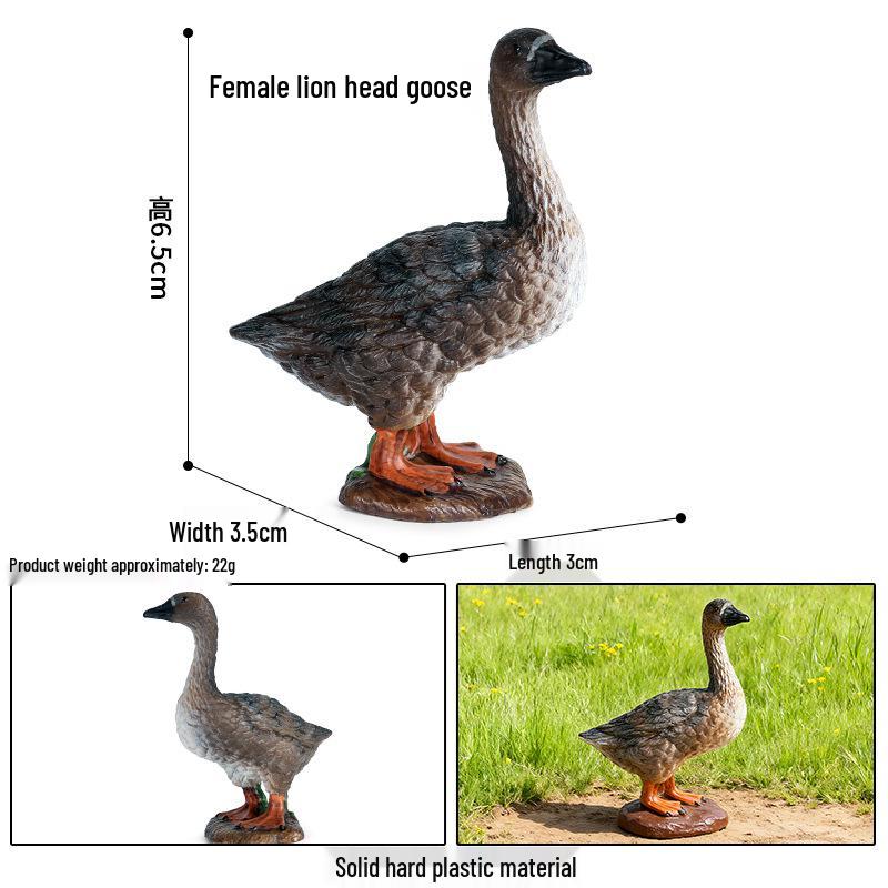 Farm Animal Simulation Toy Set: Chicken, Duck, Goose, Boar, Horse, Cow - Educational Gift for Children, Cognitive Ornament