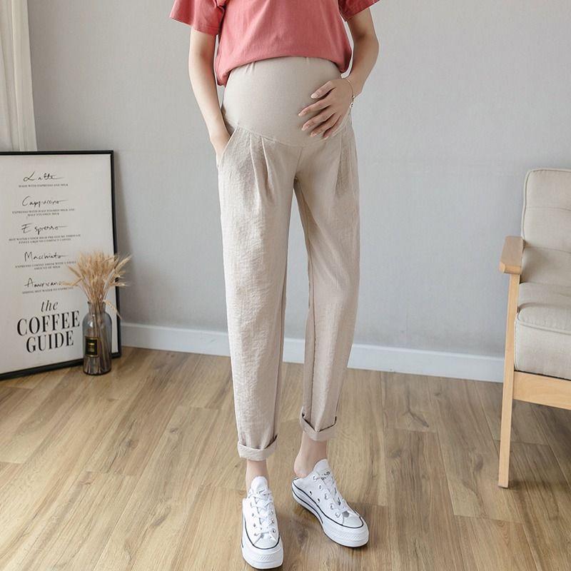 2026 New Spring-Autumn Maternity Base Layer Pants: Lightweight, Casual Wear for Pregnancy