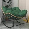Wrought Iron Reclining Rattan Rocking Chair