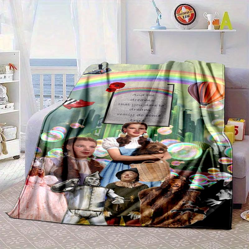 Wonderful Wizard Adventure Blanket Flannel Blanket for bed, sofa, Camping, Hiking, Picnic Essentials, gift for family Fan gifts