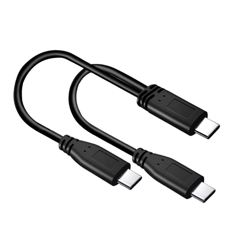 Type C to Double Type C Chargers Cable 5V 3A Power Delivery 15W Fast Charging Cable  for Phones Tablets 30cm Length