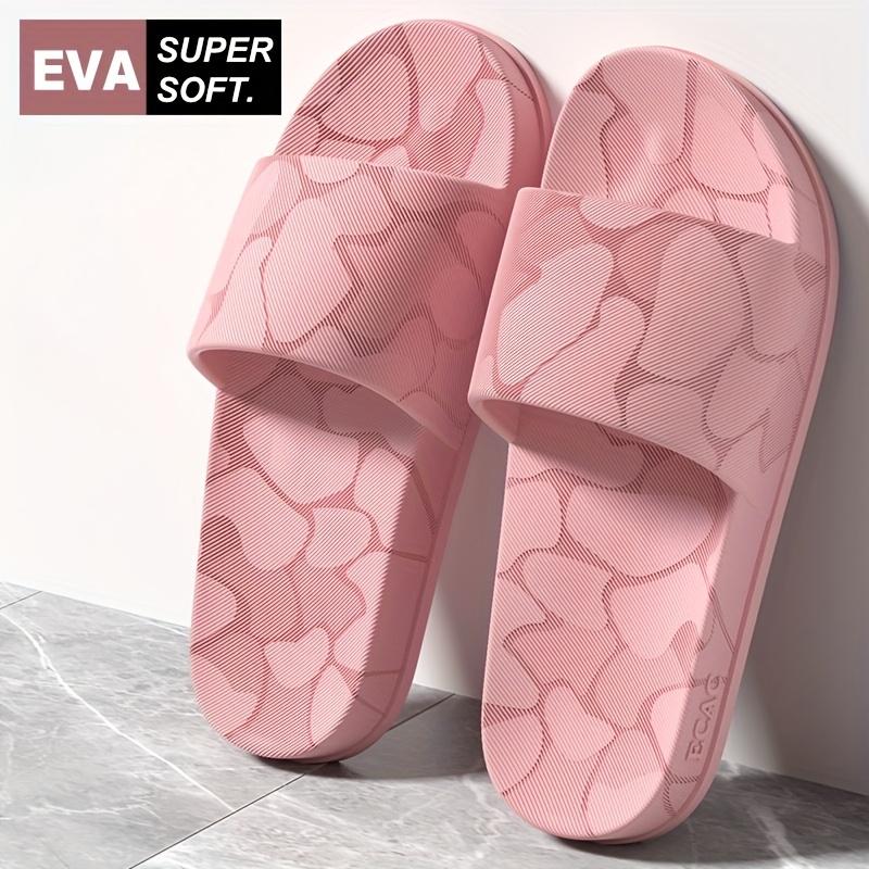 Classic Slippers, Moire Pattern EVA Indoor/Outdoor Slip-On Sandals, Round Toe Non-Slip Sole Odor-Resistant Insole, for Men, All-Season House Slippers