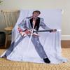 1pc Rock Star Johnny Hallyday Blanket, Al Season Lightweigh Poster Blanket Home Office Outdoor Nap Multifunc Poster Blanketional Blanket
