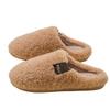 25 New thermal cotton slippers women's autumn and winter couple indoor home household silent non-slip men's cotton slippers