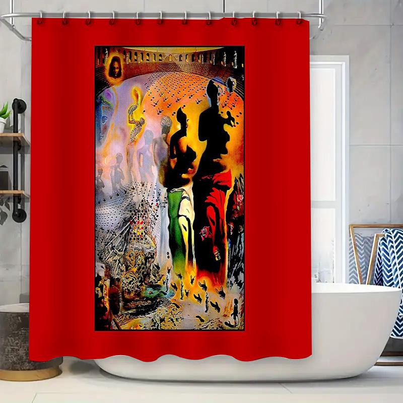 

Bathroom Shower Curtain Vintage Floral Pattern Waterproof Decor Washable Liner Set W60H190(CM)-1 Pcs