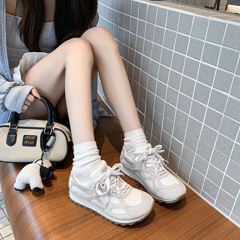 Thick-soled Heightening Dad Shoes Mesh Breathable Color Matching Sports and Leisure Shoes Women's 2025 New Comfortable and Versatile Forrest Gump Shoe