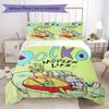 Rocko's Modern Life Pattern Bedding,Quilt Set Quilt Cover Pillowcase Home Birthday Gift (1*duvet cover+2*pillowcase,without core)XSJT0917413
