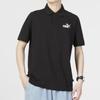 Puma Logo Print Knit Short Sleeve Polo Shirt Men Tops Black 676673-01