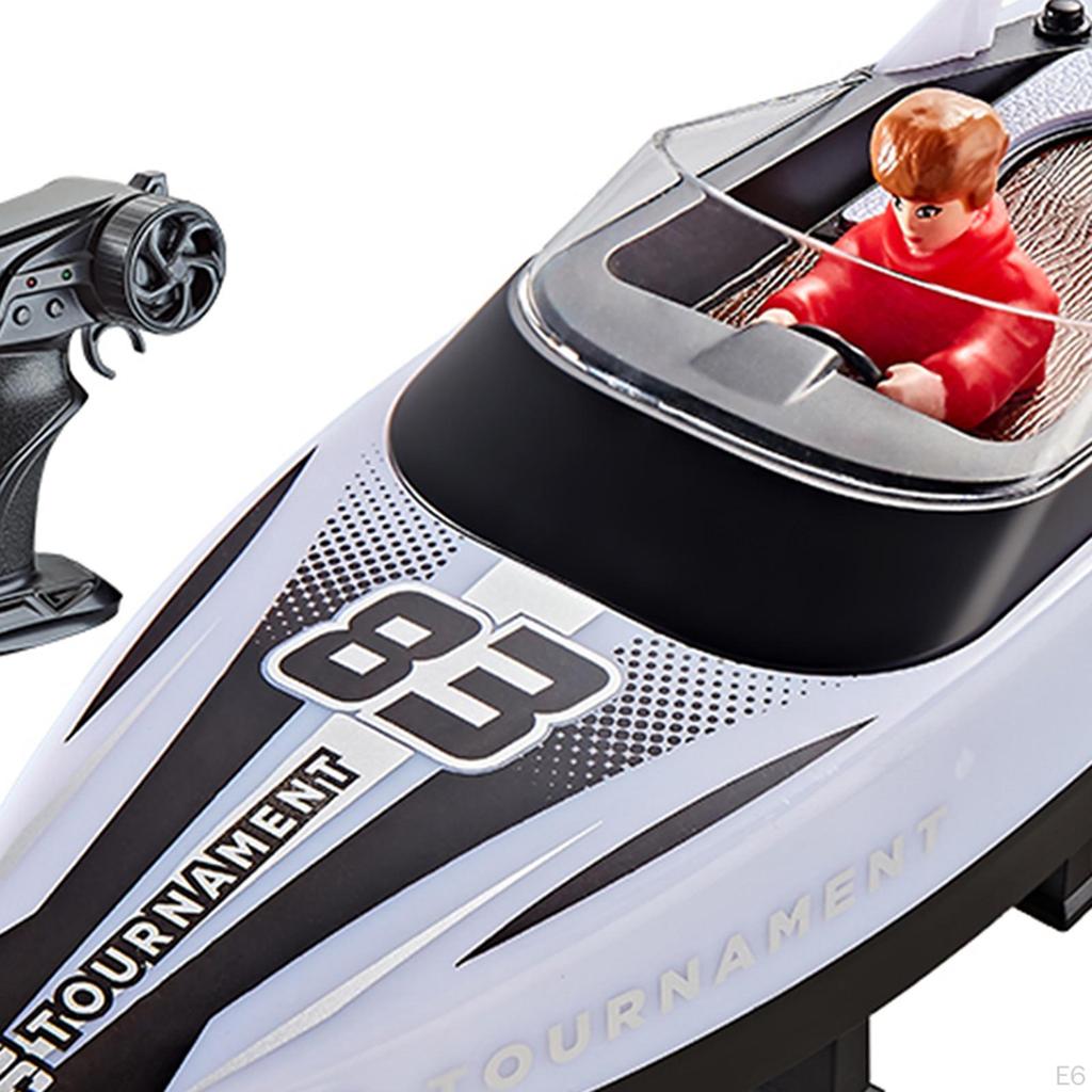 Remote Control Boat Gift Fast Speed Summer Water Toy for River Lakes Bathtub