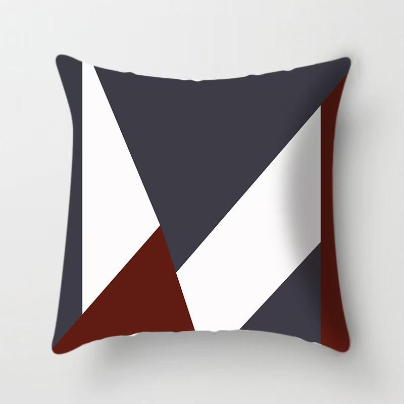 Modern Simple Fashion Geometric Animal Pattern Print Pillow Cover European Style High-end Home Sofa Cushion Cover