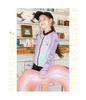 Rashguard for Long No for Elementary School 130cm [Arisana] Kids, Sleeves, Hood, Girls, Students, UPF50+, 01. Lavender,