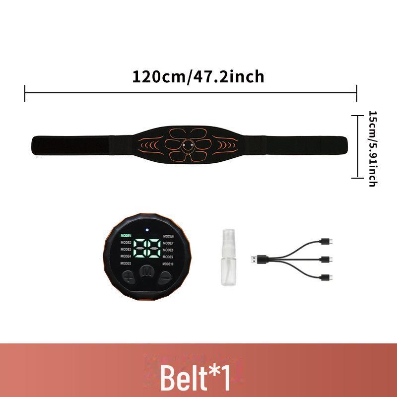 EMS Fitness Muscle Patch: Silicone Pulse Belt for Abdominal, Arm, and Leg Massage