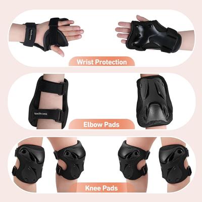 Kids Knee And Elbow Pads With Wrist Guards 6 In 1 Protective Gear Set For Skateboarding Cycling Bmx Bike Scooter Skating Riding