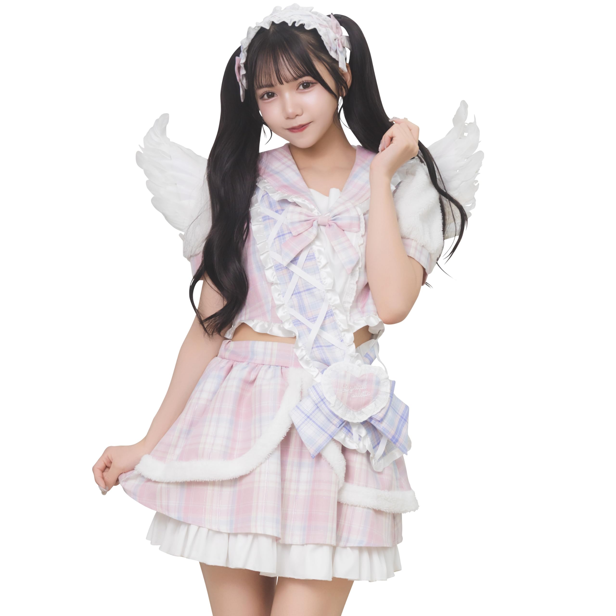 

Clearstone Lyrical Palette Cosplay Halloween Cupid Sailor Costume for Women, Pink