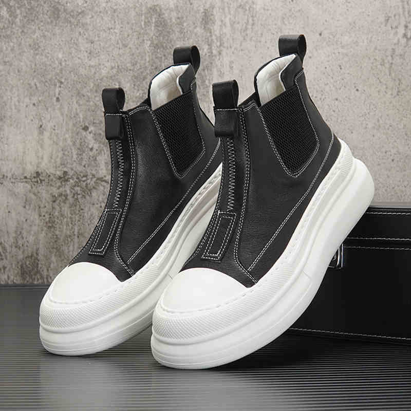 Fashion Winter New Fashion Ankle Boots Designer Men's All Match High Tops Causal Shoes Flats Moccasins Walking Sneakers Zapatos Hombre