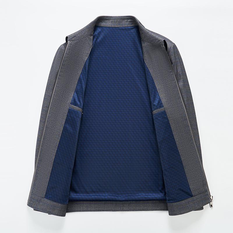 Spring and autumn new style wool jacket men's lapel large size business casual administrative cadre middle-aged dad jacket