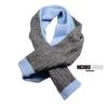 Michiko London Mongolian Cashmere Reverse Mini Made In A Stylish Gift for Men and Casual 100% Scarf, Mongolia, Women, Unisex, (CM-203 Sax/Gray)