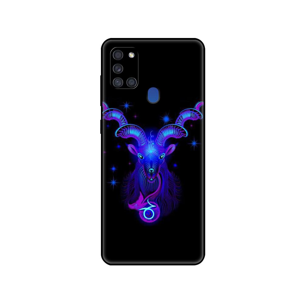 Schwarze TPU-Hülle für Samsung Galaxy A50 50S A30S A10 A01 A11 A21S A31 A41 A51 A71 M21 M30S S10 LITE Cover Sternzeichen
