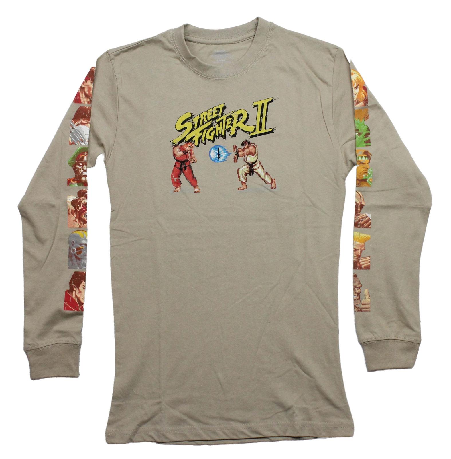 Street Fighter II New Adult T-Shirt Battle Power Move Group Back M