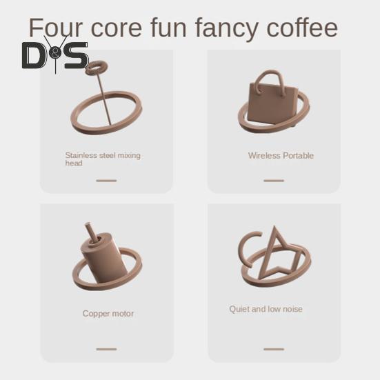 1 Set Detachable Electric Mixer Labor-saving Convenient Compact Handle Frother Shaker Beater