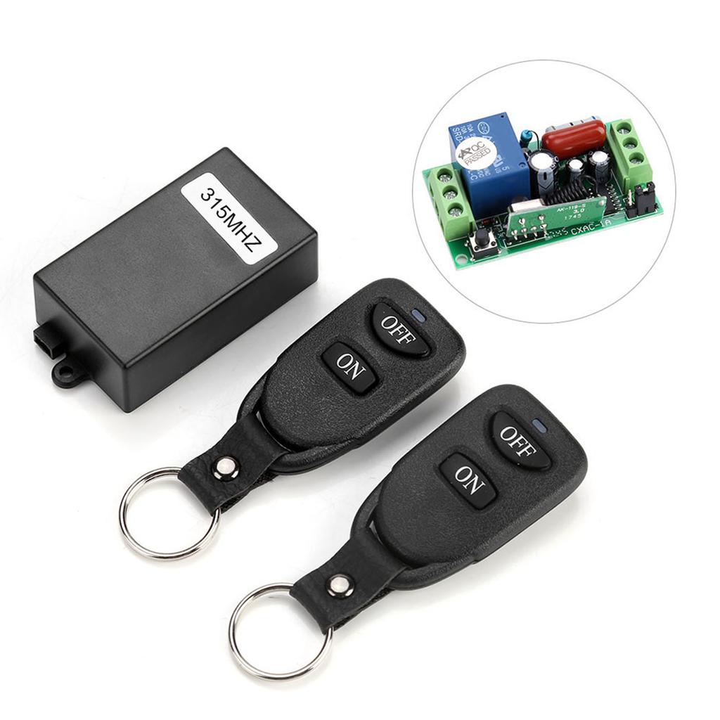 AC 220V 1CH Wireless Remote Control   Relay Receiver Module with 2 Transmitters 433MHZ