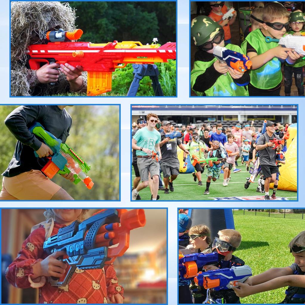 WALWAL Suction Cup Foam Bullet Refill Pack of 100 – Compatible with N-Strike, Modulus, and AccuStrike Elite Series – Safe Foam Bullets for Kids