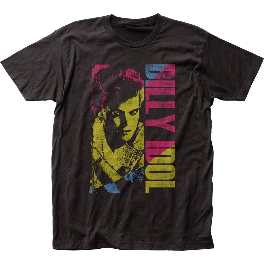 

Billy Idol Color Block Mens T Shirt Music Classic Rock N Roll Band Tee New Black Unisex T-Shirt L