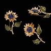Retro Literature And Art Van Gogh Enamel Crystal Sunflower Brooch Exquisite Accessories Pin Brooch Win The First Prize Gift In One Fell Swoop