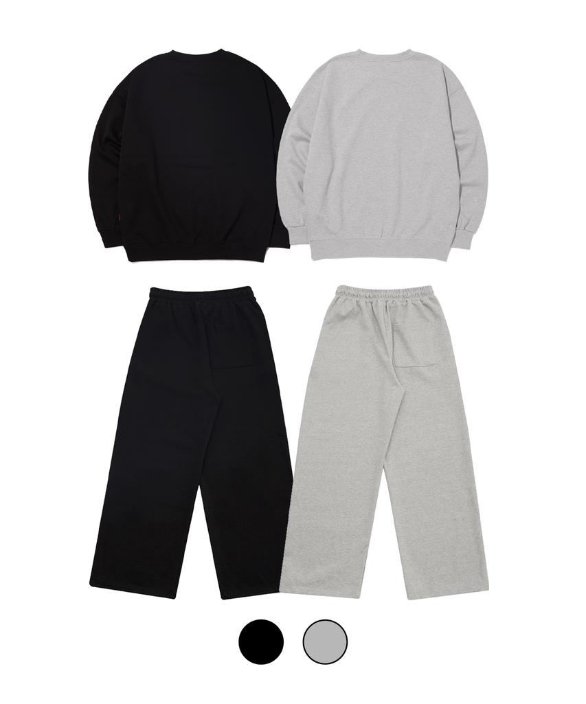 CREAM SODA LAB Basic Training Set (Sweatshirt + Wide Pants)