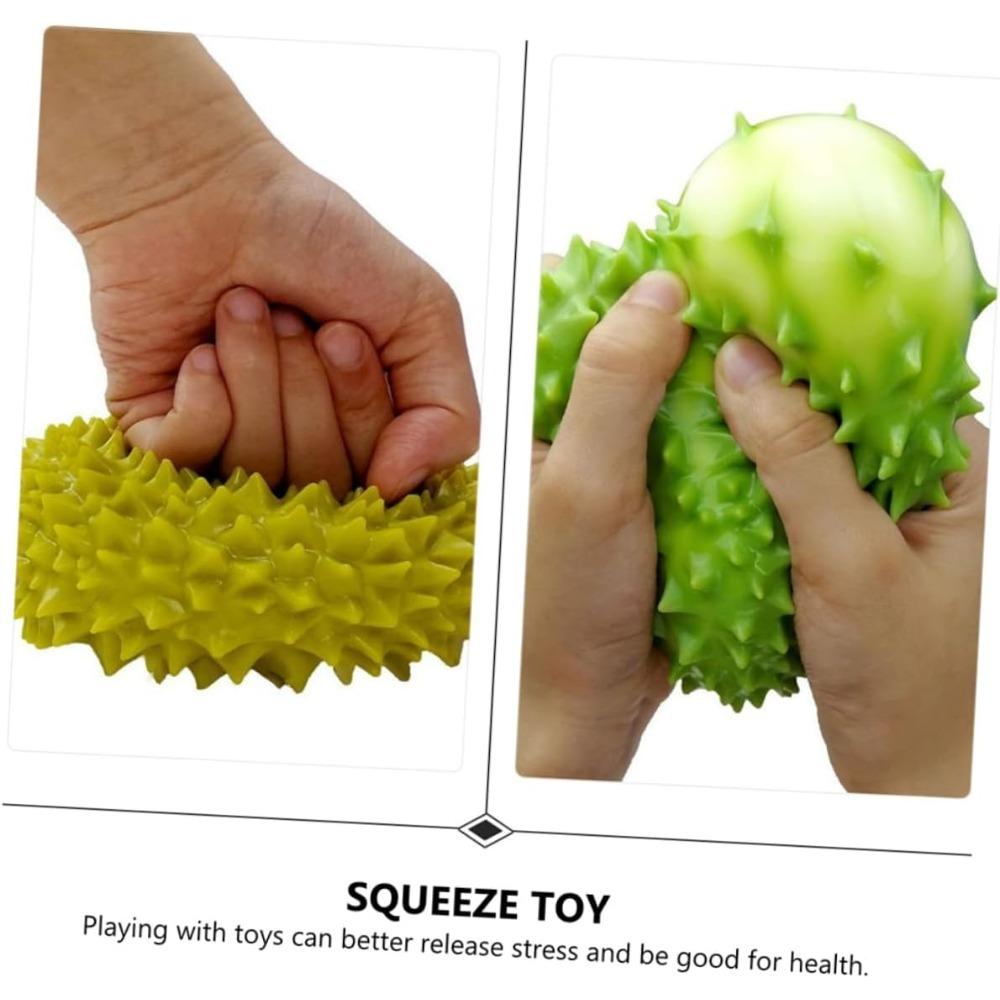 Soft Durian Squishy Stress Balls Squeeze Toys Stretchy Fruit Stress Relief Squeeze Ball Squishy Fidget Toy for Adults Kids
