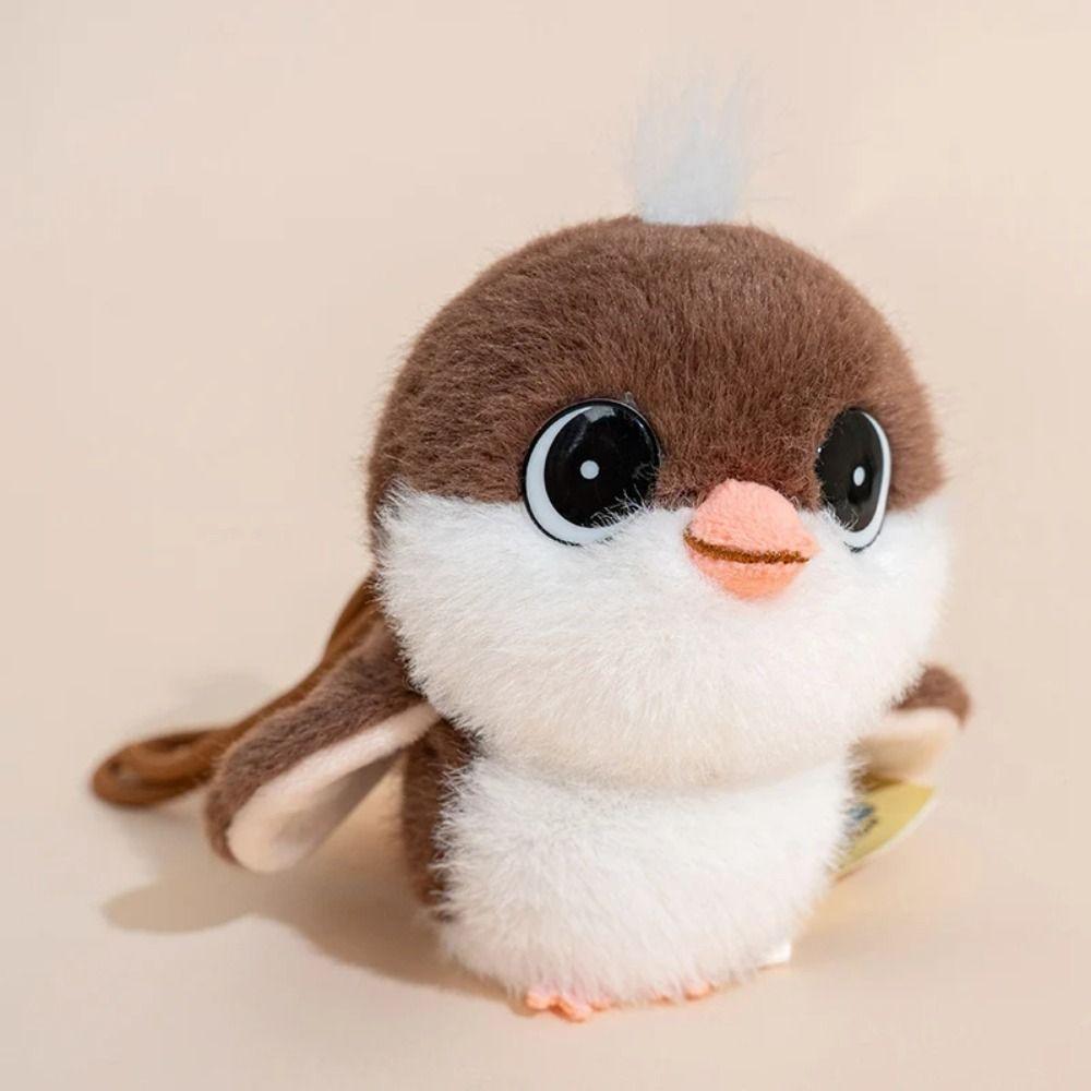 Plush Animal Bird Plush Toy PP Cotton Sparrow Plush Toy Plush Tit Bird Pendant  Home Decor