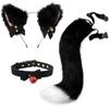 Cosplay Katzenohren Stirnband Schwanz Set Anime Fans Kawaii Tierohren Kostüm Zubehör