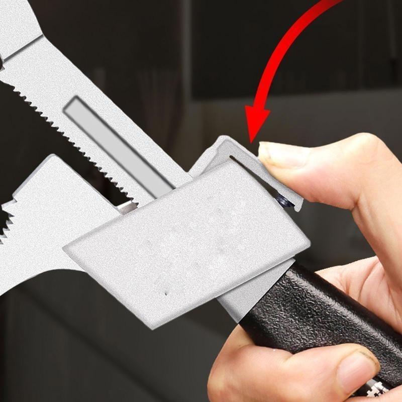 Multifunktionaler, verstellbarer Wasserrohrschlüssel, Badezimmer-Wasserhahn, kreisförmiger Bogenzahnschlüssel, manuelles Wartungsset