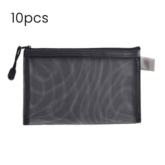 10 Mesh Board Zipper Pouch A4 Pcs Game Puzzle Portable Transparent