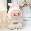 Doll Clothes & Accessories: First & Second Gen Labubu Charm Outfits - Cute Rabbit & Bear Overalls