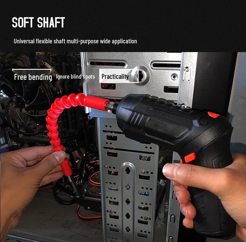 Rechargeable Multi-Functional Electric Screwdriver, Foldable Mini Hand Drill Gun Set